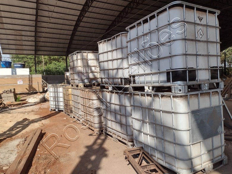 Leilão Online - 20 unidades de container. Capac. 1.000 litros