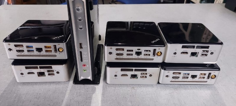 Leilão Online - Lote com: 7 mini pc com 3 fontes