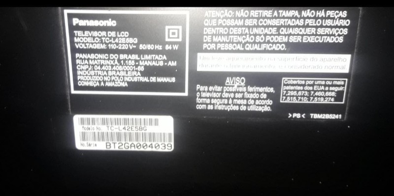 Leilão Online - TV 42" - LCD Panasonic - Funcionando