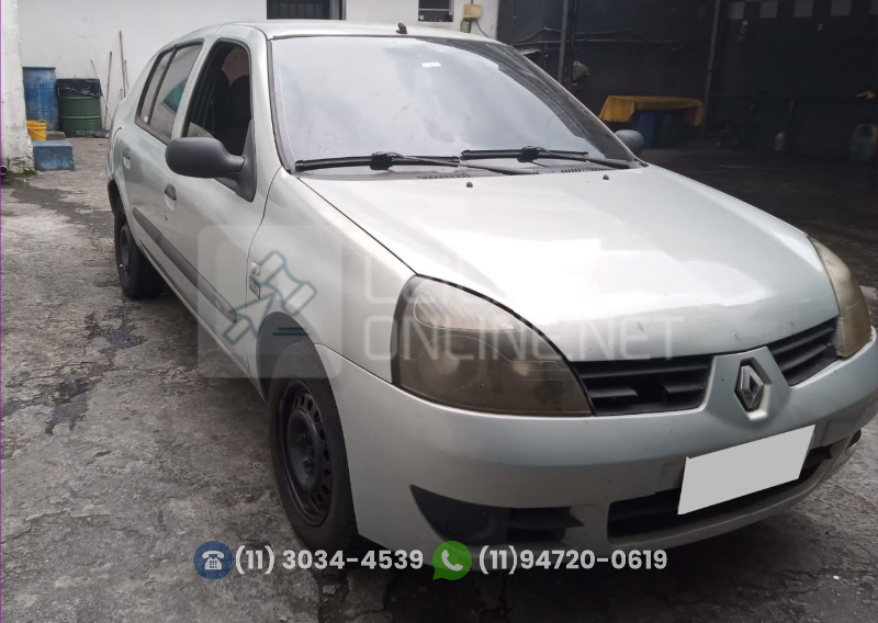 I/RENAULT CLIO EXP1016VS; 2007/2008; PRATA; ALCO./GASOL. - FUNCIONANDO - IPVA 2026 OK